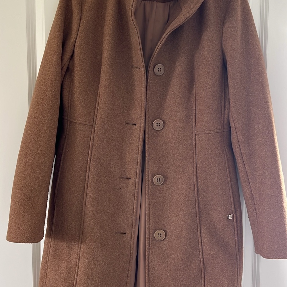Calvin Klein Brown Pea Coat